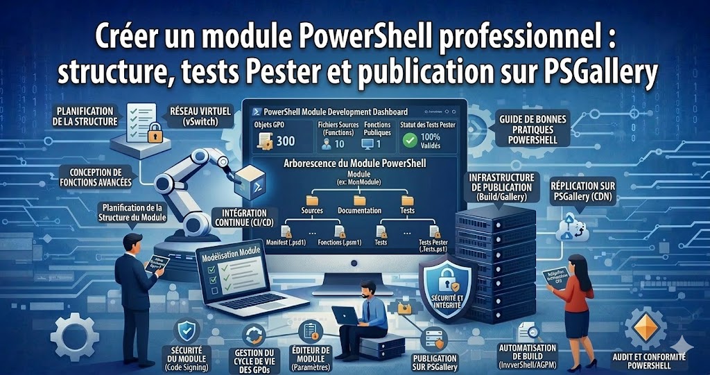 Créer un module PowerShell professionnel : structure, tests Pester et publication sur PSGallery
